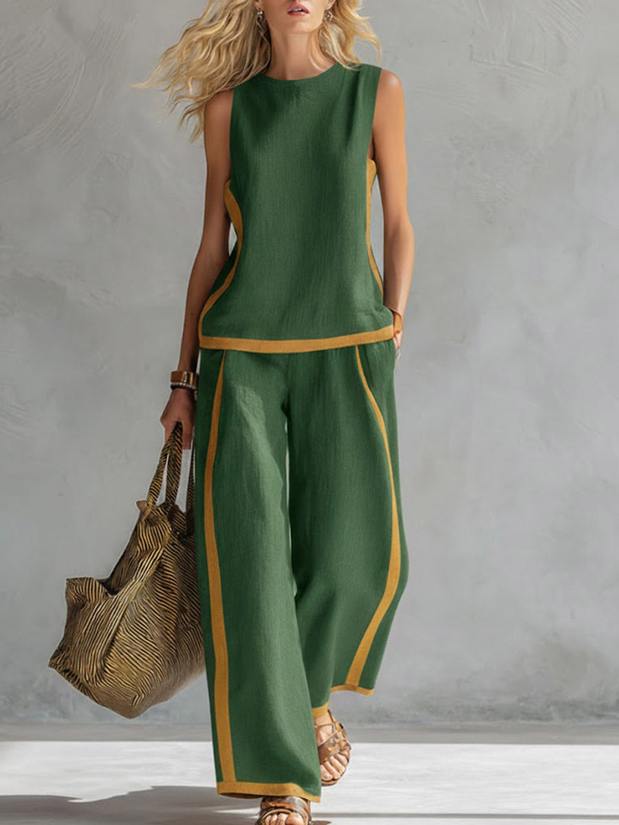 Lena | Completo due pezzi in lino in cotone