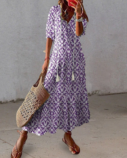 Lorna | Abito Boho con Flecos Estiloso