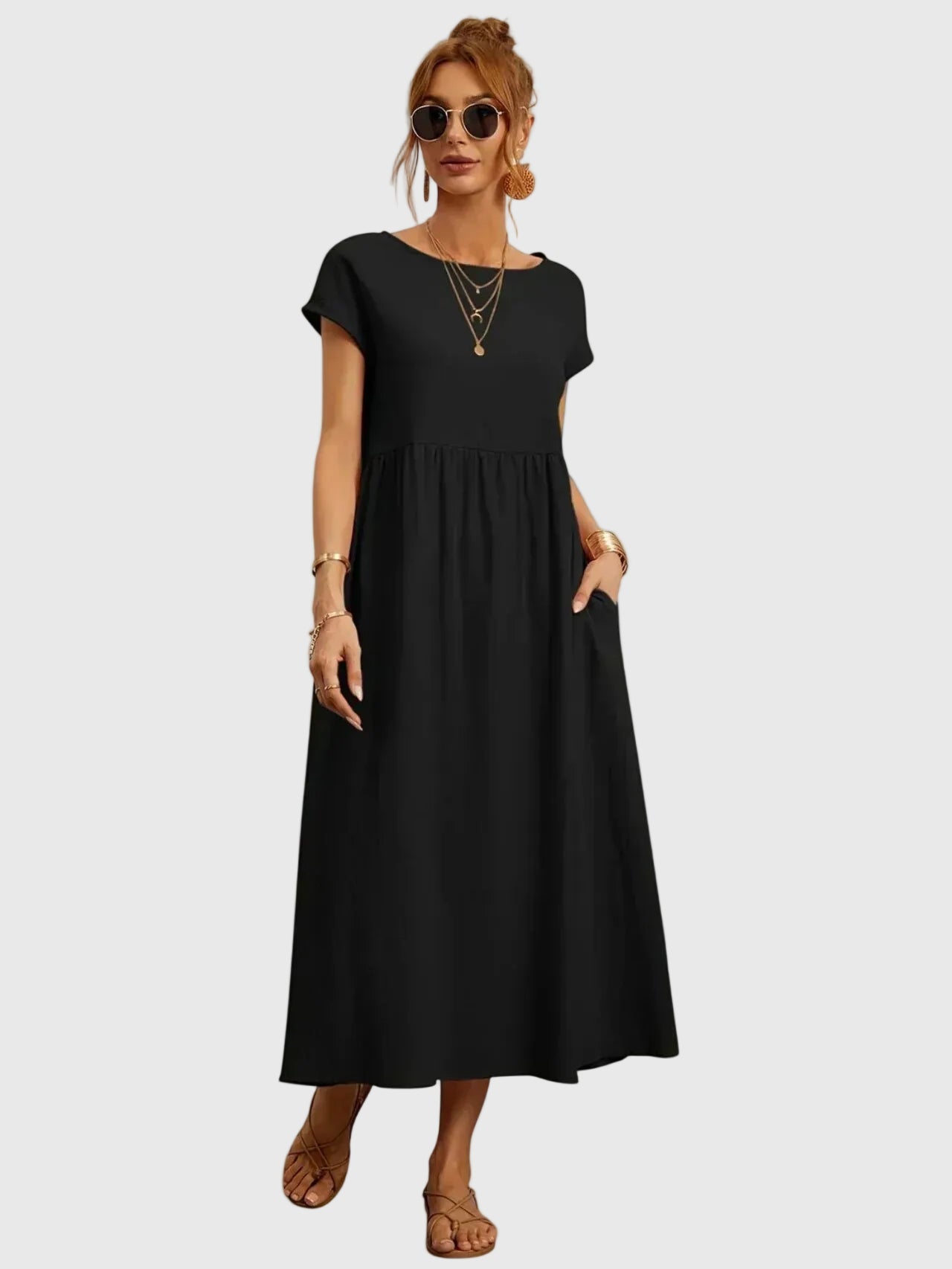Giselle | Abito midi Casual con Tasche