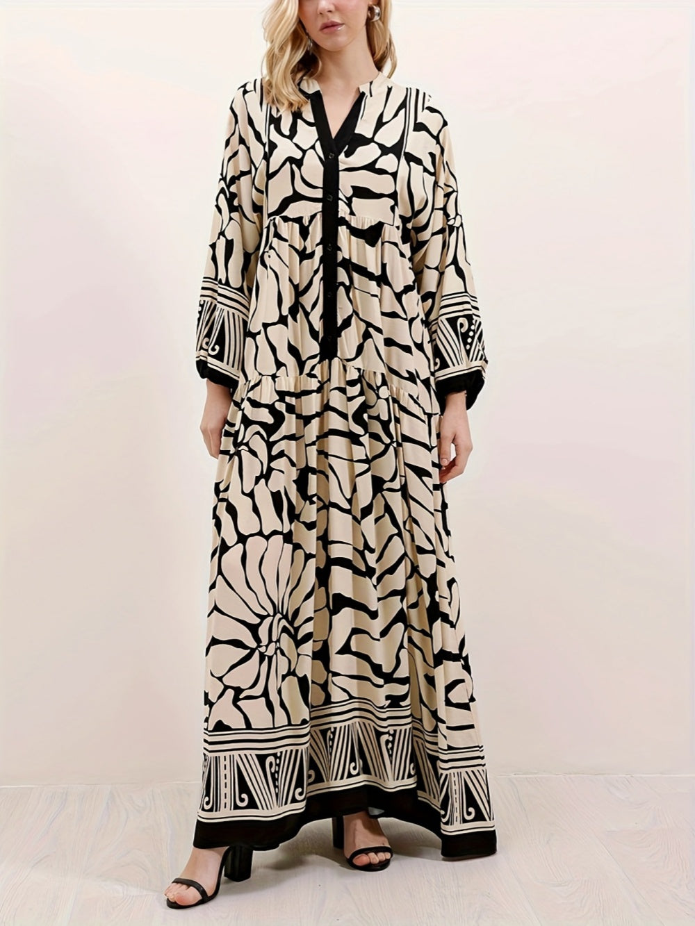 ELENA – ABITO MAXI BOHEMIO DI FIORI