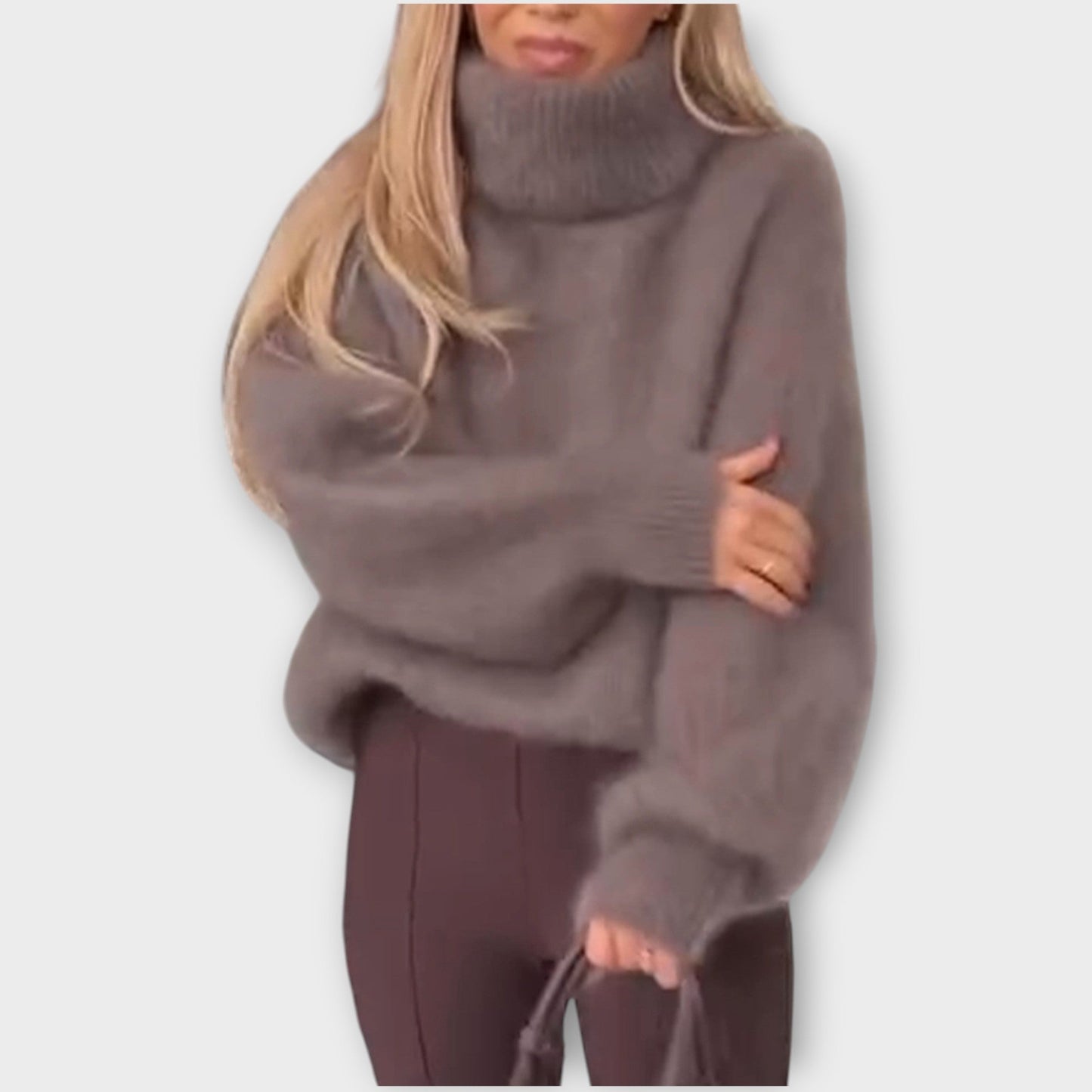 Maglione Oversize con Collo alto