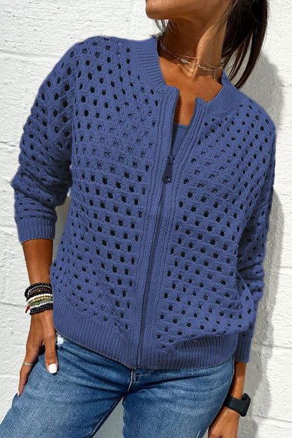 Giacca in maglia con zip