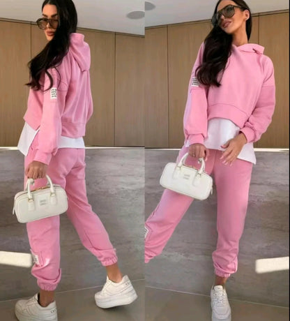 MIRELITHYN – SET DI FELPA CASUAL CON CAPUCHA DI AVELLANA