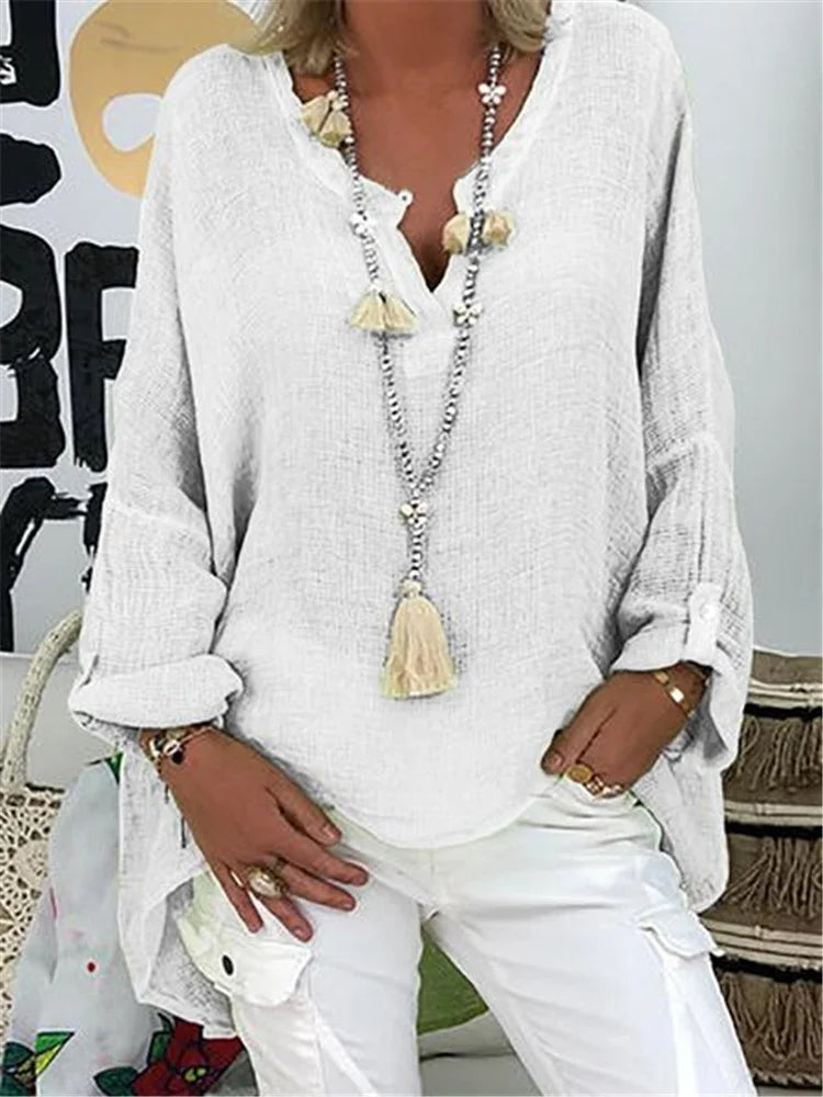 Caelina - Camicia Basic a maniche lunghe