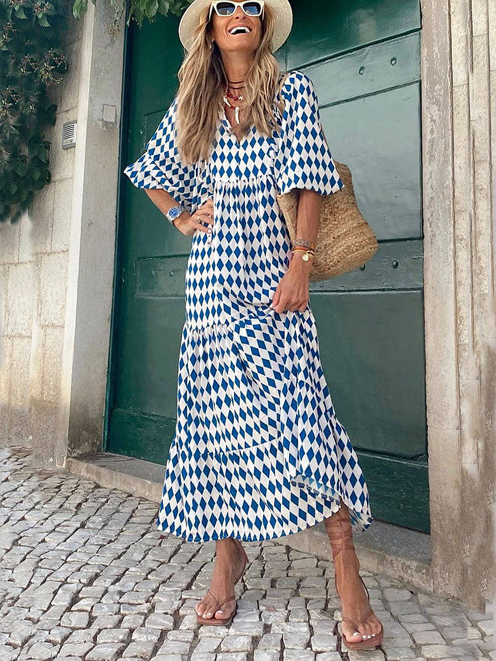 Abito Maxi Stampato Boho