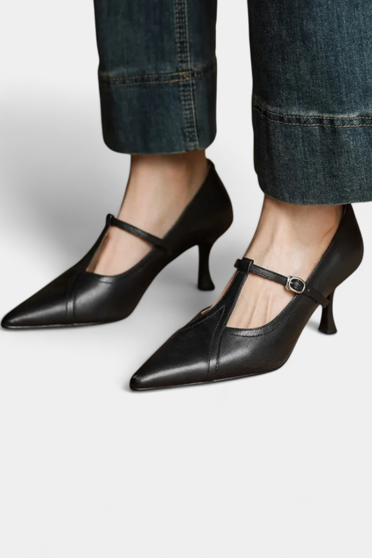 Zulema | Tacchi T-Bar eleganti con finitura liscia