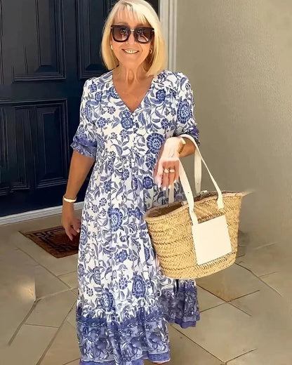 ARIAS - Abito Boho con scollo a V