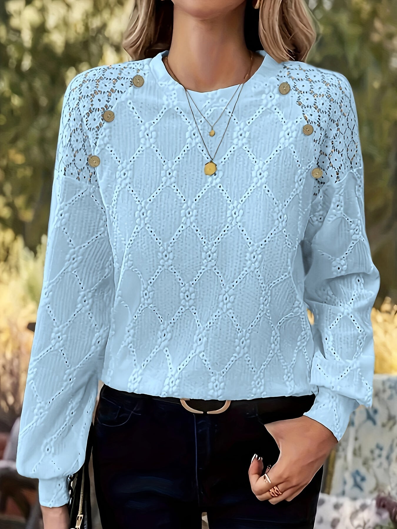 Ivy – Blusa con Dettaglio con bottoni di Ojal