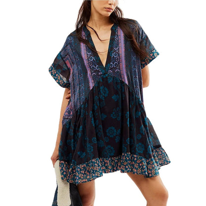 Abito Boho Collo a V - Eleganza Senza tempo