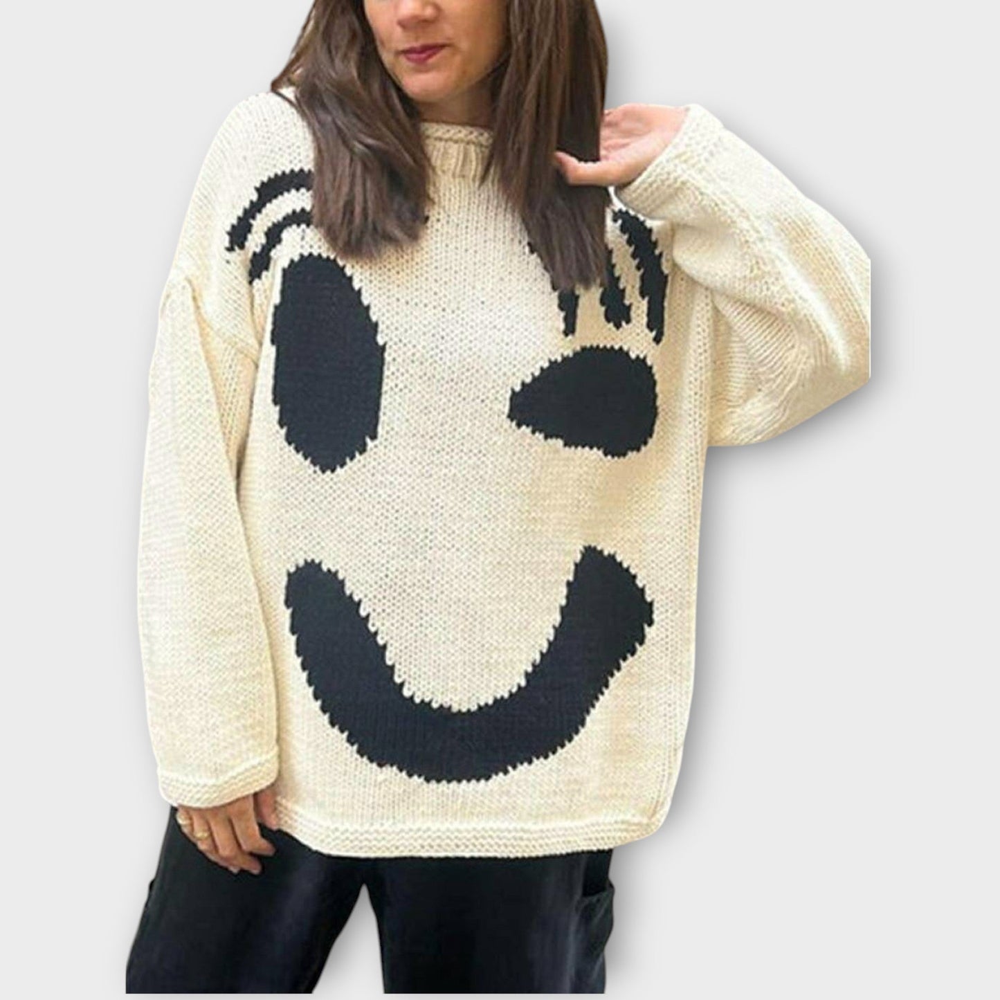 Maglione in maglia Abstracto Fatto a mano