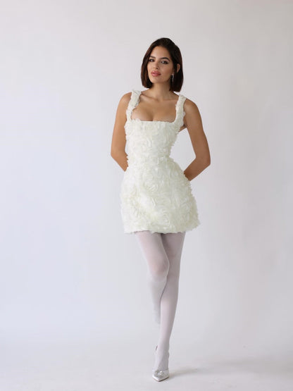 Mini Abito Corset Blossom Embrace