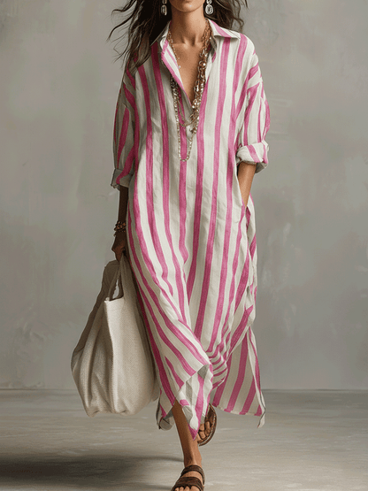 Arden | Abito maxi Boho a righe