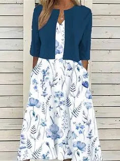 Ivy – Completo Midi Floreale Elegante
