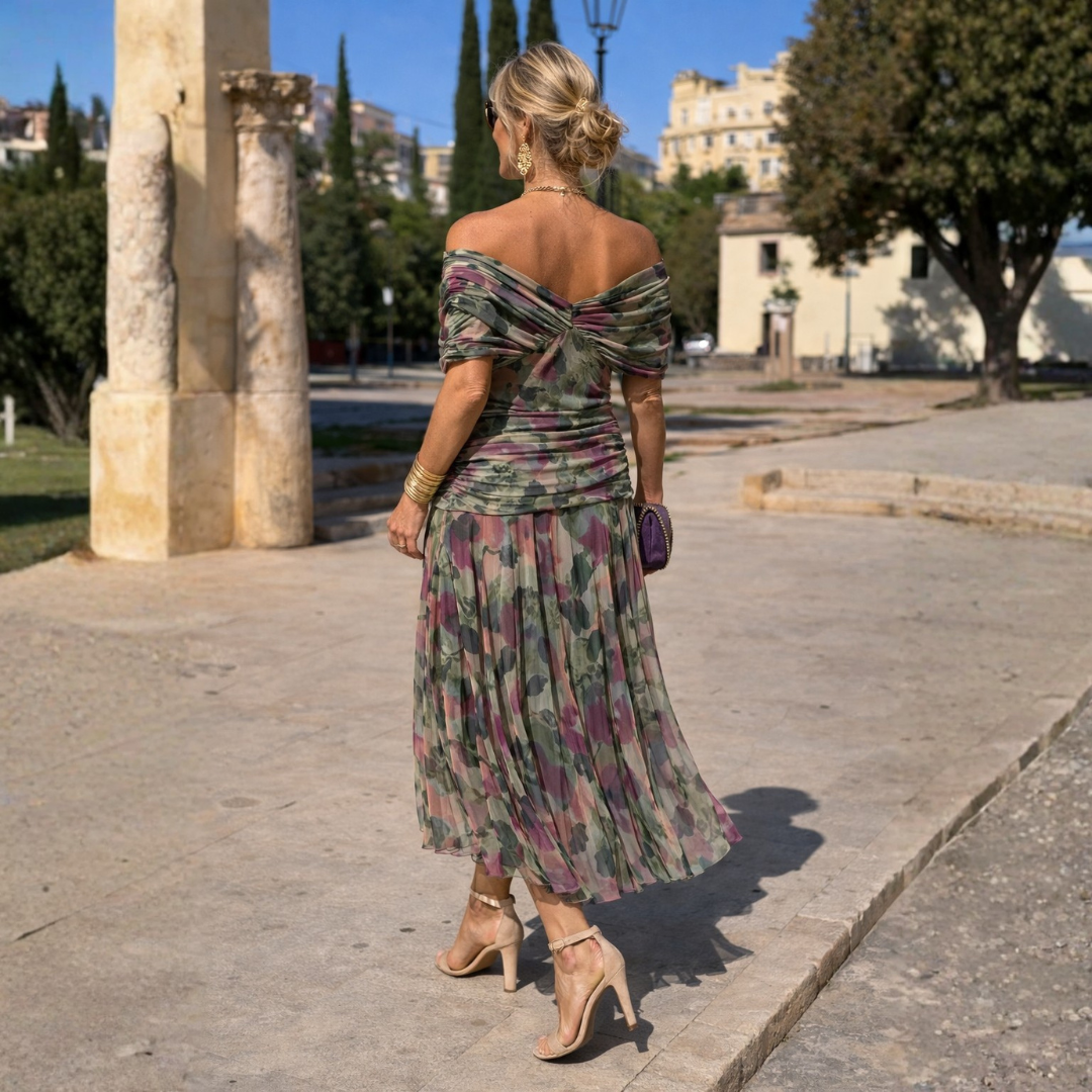 Mikaela - Abito maxi Off-Shoulder