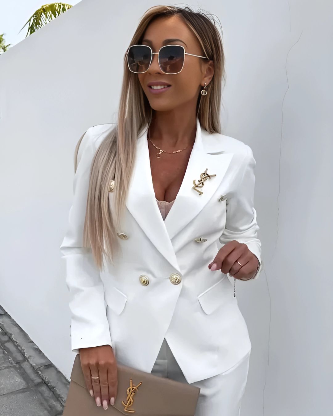 Completo donna doppiopetto – Blazer su misura & Pantaloni Elegantes