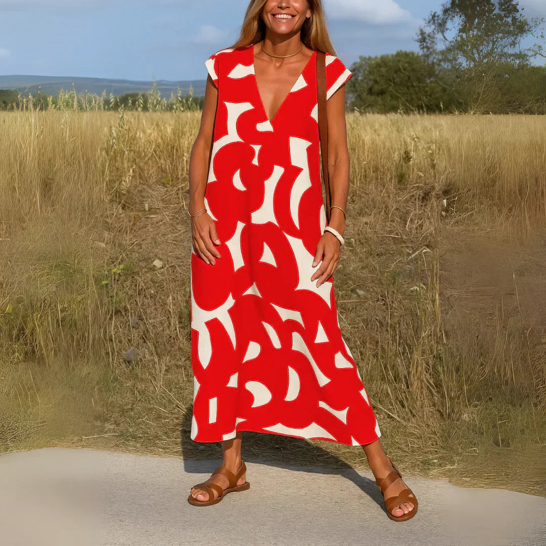 Tatiana™ | Abito maxi con Dettagli di Ricamo.