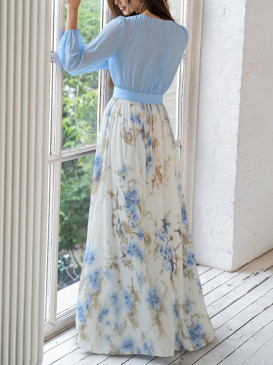 Fiorella | Elegante Abito Maxi con Stampato Floreale
