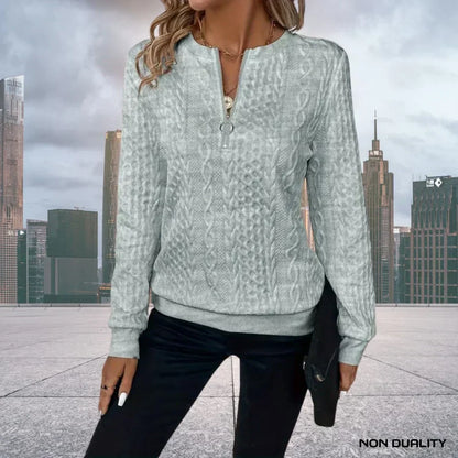 Gina - Maglione con zip con Cappuccio non-dualità