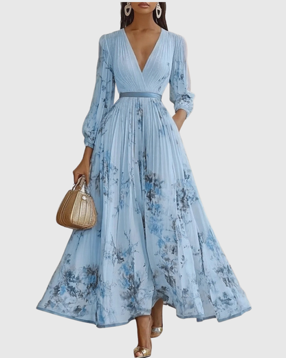 Abito Longue Plissée Élégante Rowella - Maxi Abito Fluido donna