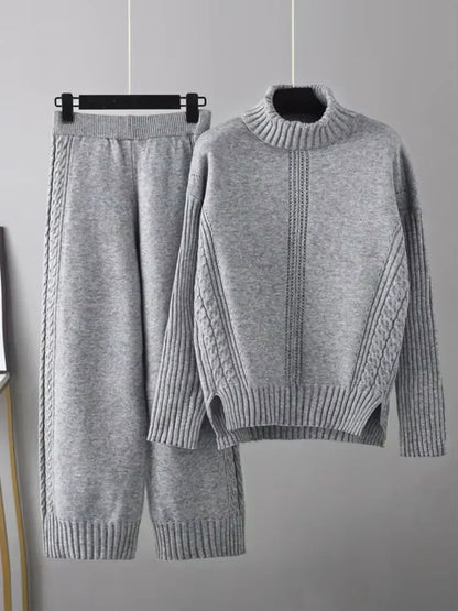 Scarlett - Set di Maglione di Collo alto Chic e Pantaloni Sueltos