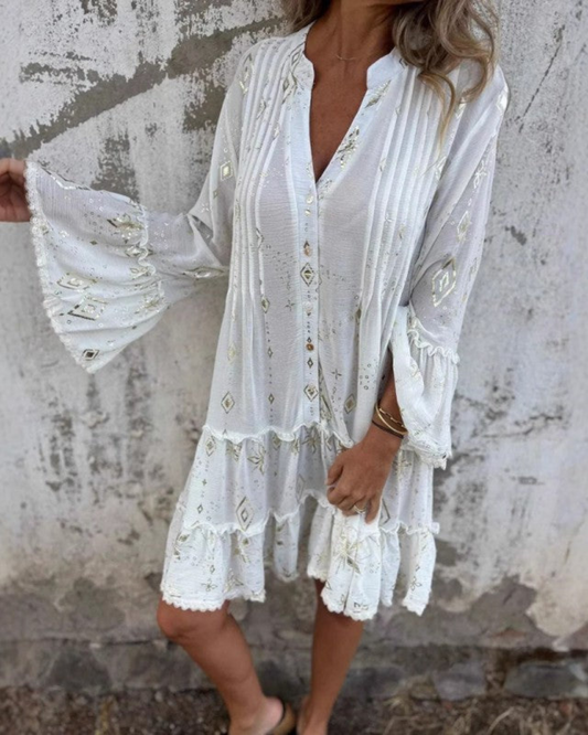 Teagan - Abito Boho di Taglio Suelto con scollo a V per Donne