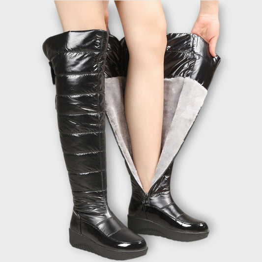 Stivali di Invierno Forradas di Fleece Fino alla Rodilla