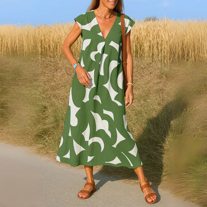 Tatiana™ | Abito maxi con Dettagli di Ricamo.