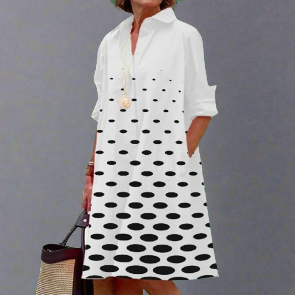 Rhea | Abito Camicia Classico Rétro con bottoni
