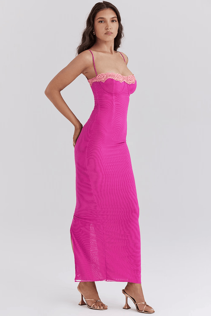 Fay | Abito maxi di Pizzo con Spacco