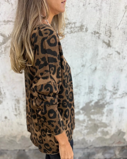 SERANA - BLUSA CON STAMPA DI LEOPARDO