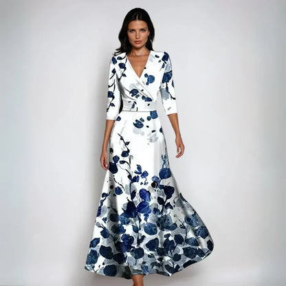 EMILIA - ABITO A PORTAFOGLIO CHIC FIORI