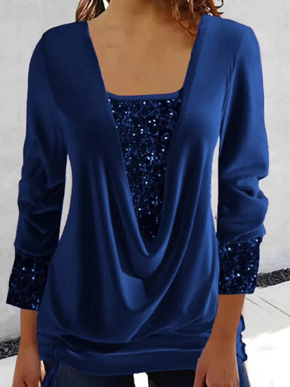 BLUSA ELEGANTE DELFINA CON LENTEJUELAS
