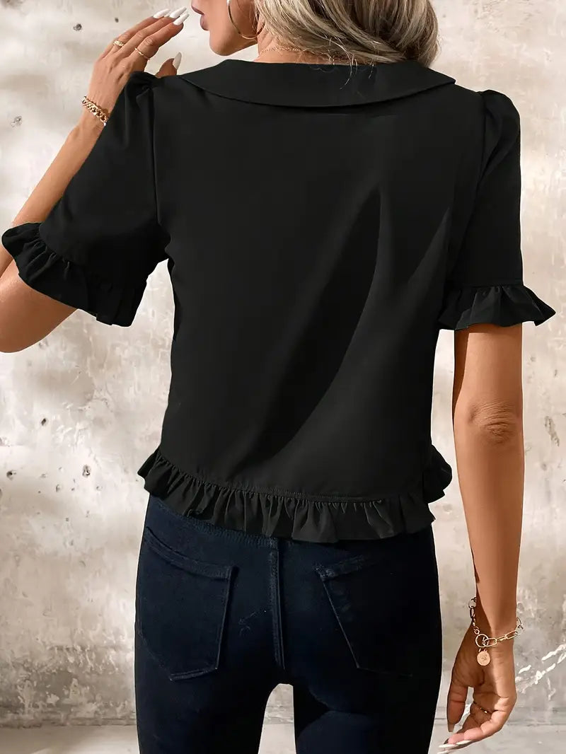 Foteini - Blusa elegante a maniche corte