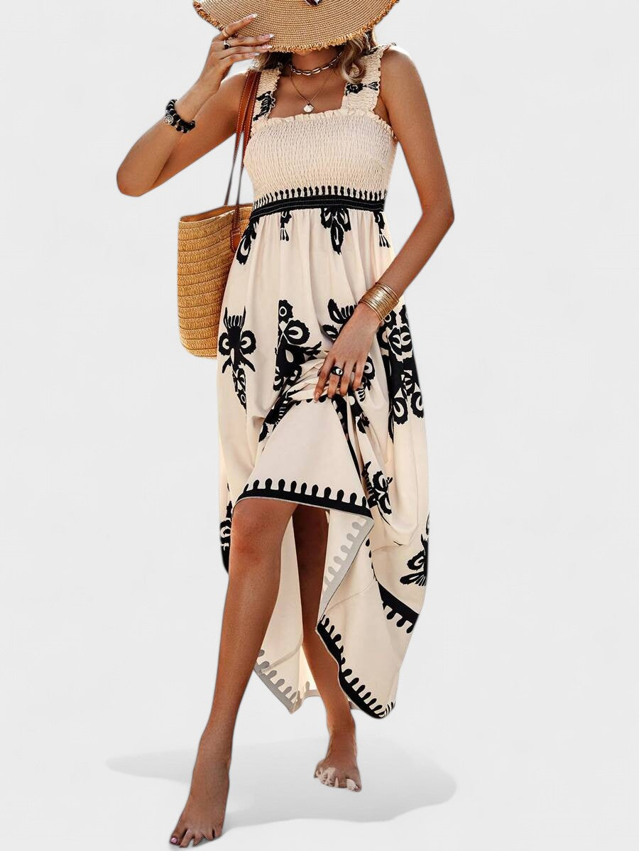 Liora | Abito Maxi con Cuerpo Fruncido