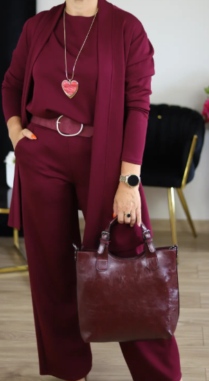 NATALIE - SET CLASSICO TRE PEZZI CON CARDIGAN