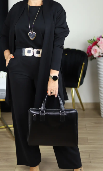NATALIE - SET CLASSICO TRE PEZZI CON CARDIGAN