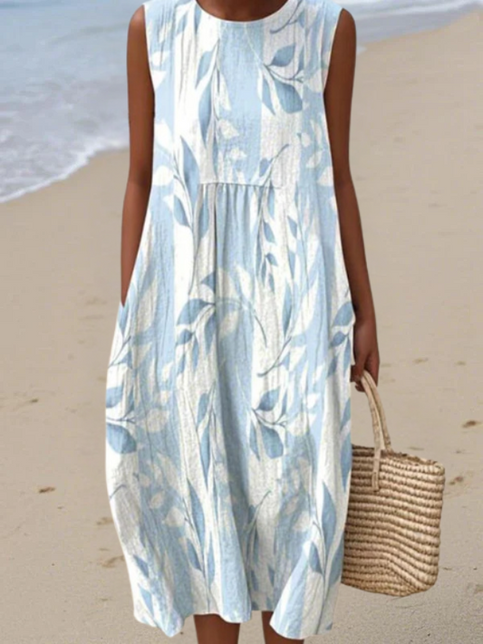 Joy | Abito midi con Stampa a foglie