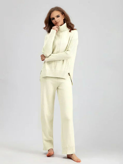 Scarlett - Set di Maglione di Collo alto Chic e Pantaloni Sueltos