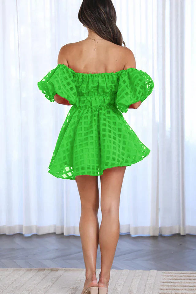 Evie - Mini Abito con Maniche Abullonadas