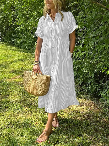 CLAIRE – ABITO CHEMISIER A RIGHE SENZA SFORZO