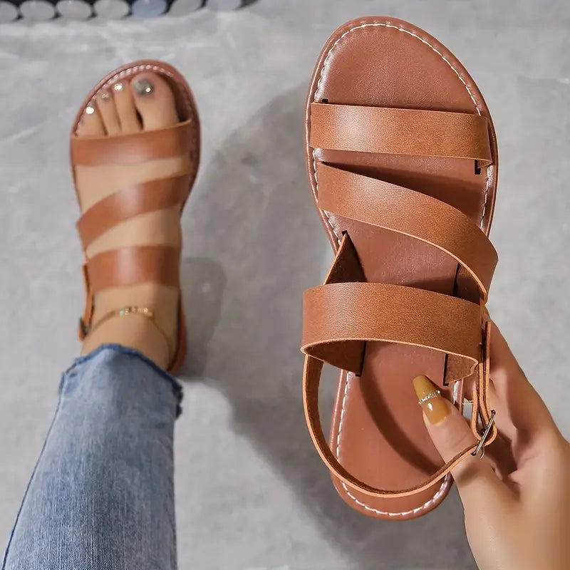 Diana - Sandali donna romanas chic basse con tira al caviglia