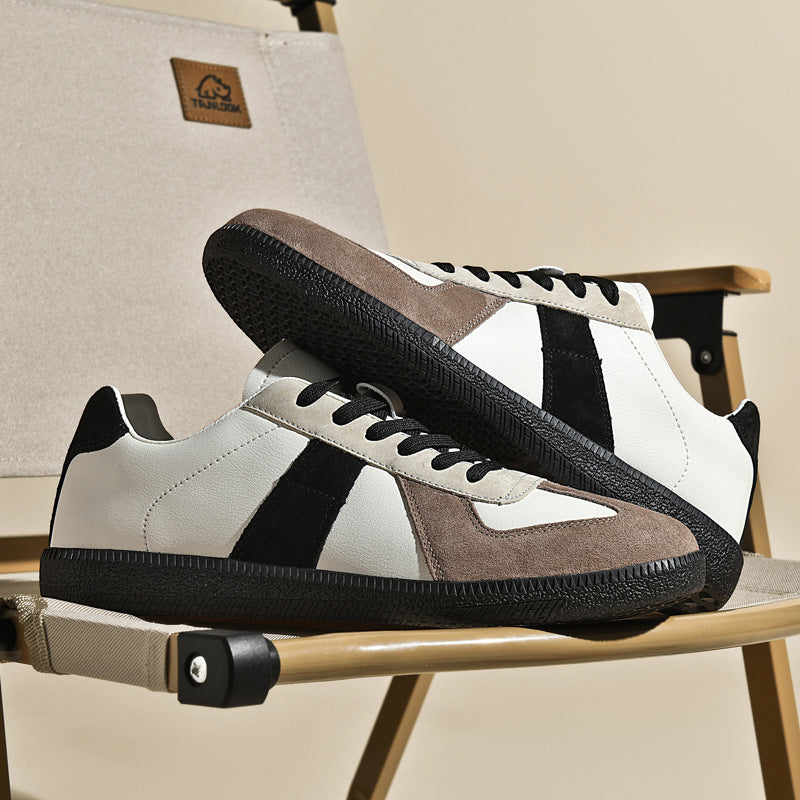 Irene - Sneakers eleganti in pelle e lona per donna