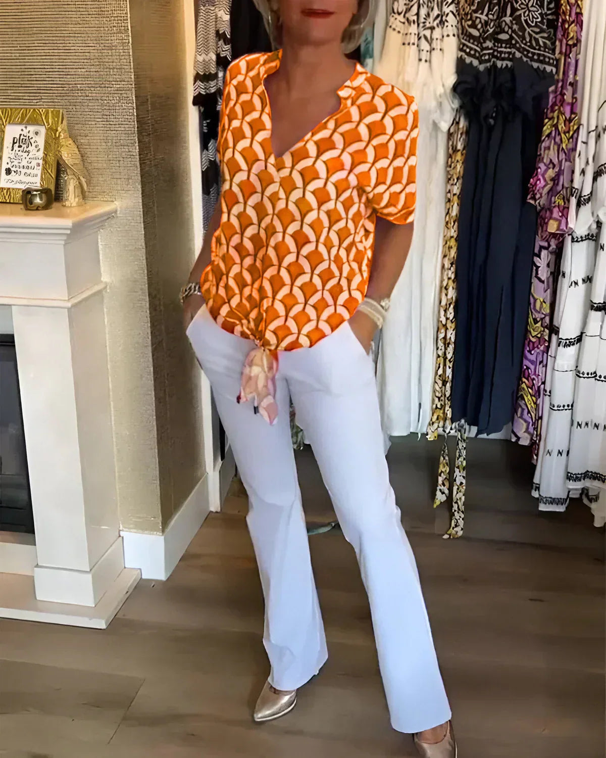 BLUSA STAMPATA ELEGANTE SOLVEIG