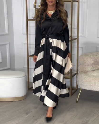 Ariana - Abito di Eleganza A righe