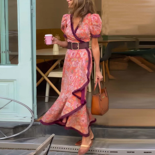 BELLAMY – COMPLETO MAXI ROSA ROMANTICO
