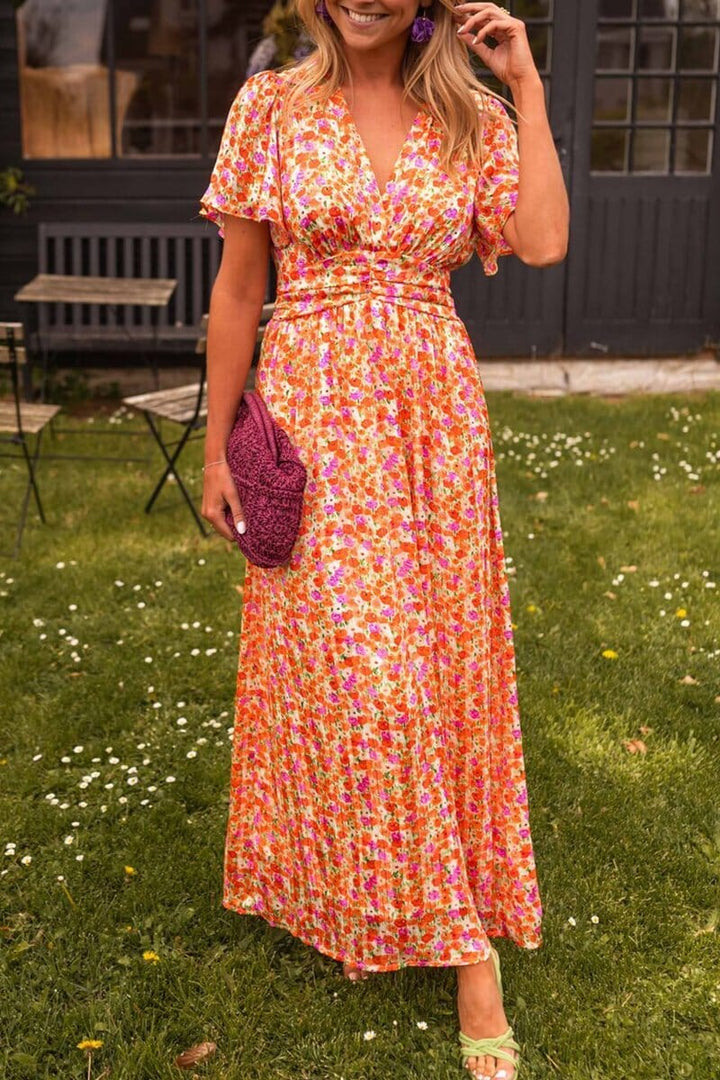 Abito maxi Elegante di Collo a V Sandra