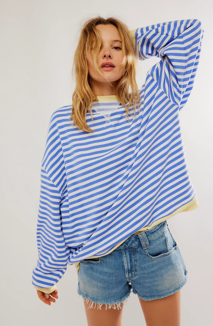 LINDA - MAGLIONE OVERSIZE A RIGHE