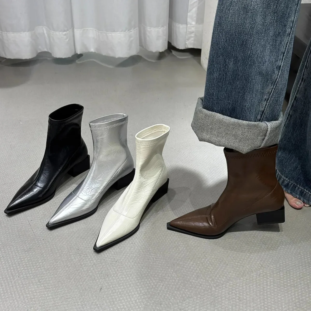 Daniela | Stivaletti da donna eleganti con punta e tacco a blocco