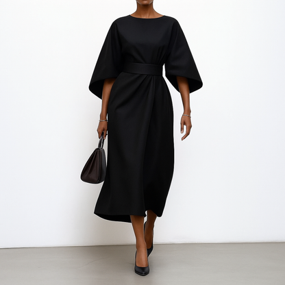 Robe Lunga Elegante Manica Murciélago