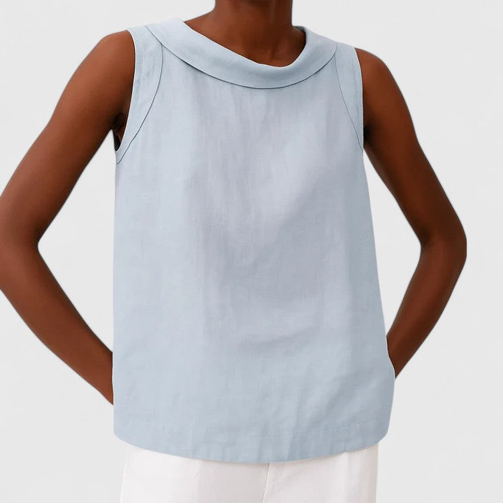 Anastine | Top elegante con Collo Enrollado